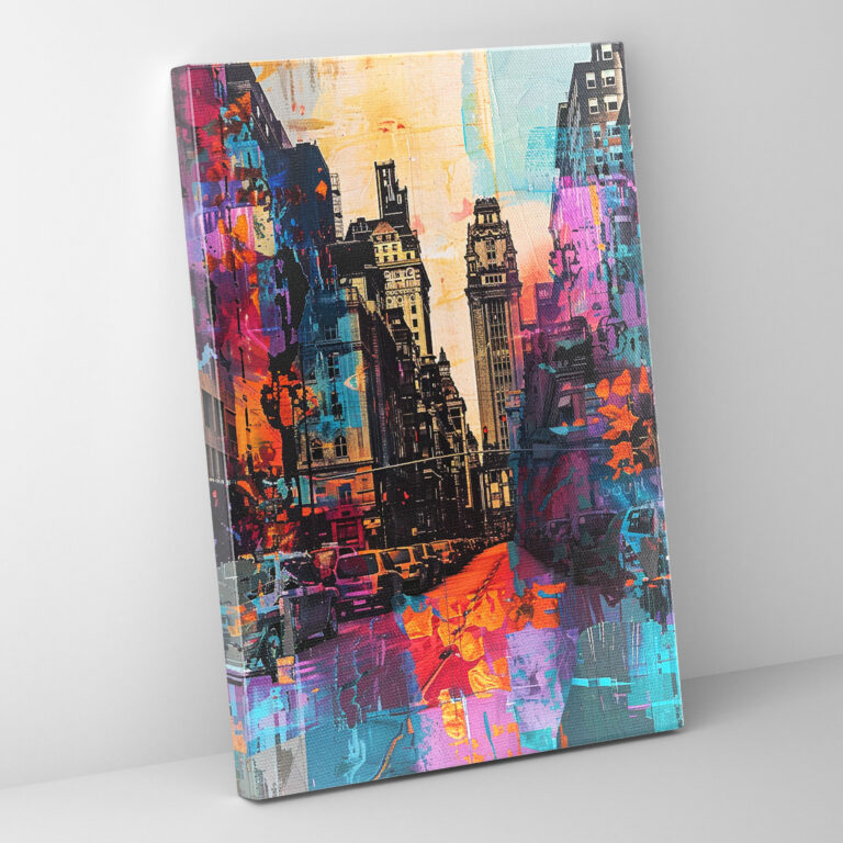 Cityscape Expressionism Wall Decoration - Expressionism, Wall Decoration, Wall Art, Canvas Wall Art