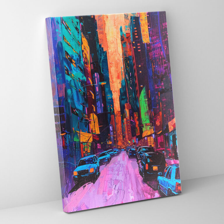 Vibrant Cityscape Expressionism Wall Art - Expressionism, Expressionism Art Style, Canvas, Canvas Wall Art