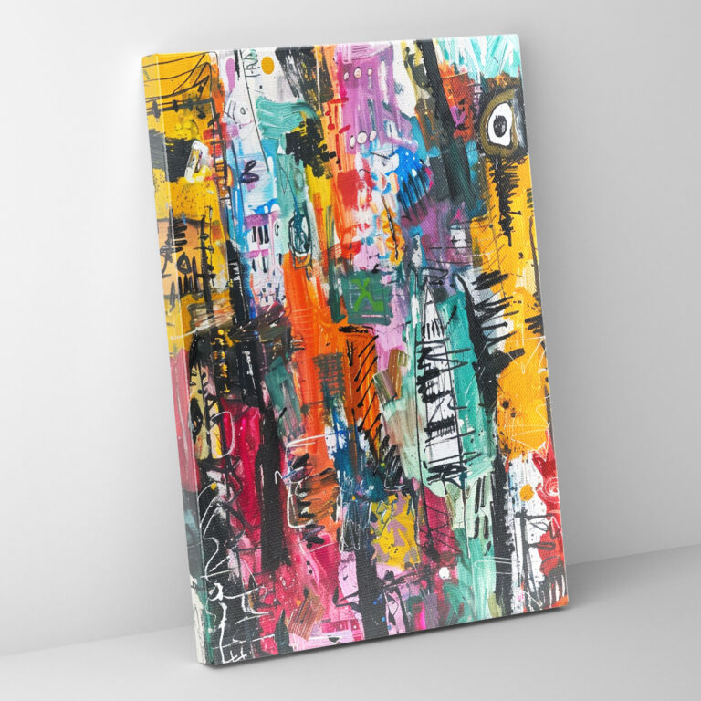 Chaotic Cityscape Expressionism Wall Art - Expressionism, Wall Decoration, Home Decoration, Wall Art
