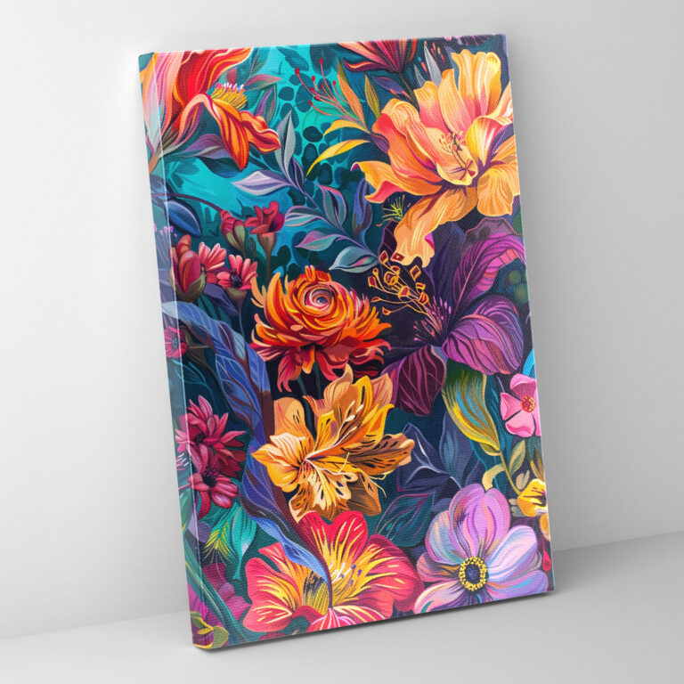 Floral Expressionism Art Style Canvas Print - Expressionism, Canvas, Canvas Wall Art, Home Decoration