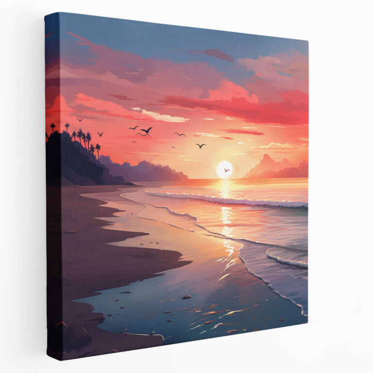 Coastal Retreat Canvas Print - For Bathroom, Home Decoration, Wall Decoration, Beach Landscape