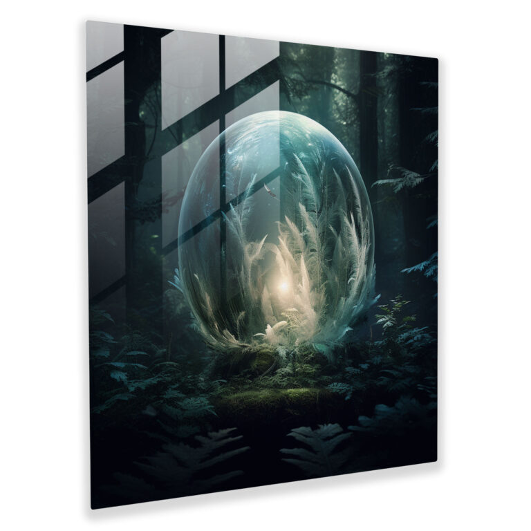 Enchanting Feather Glass Wall Art - Feather, Ethereal Forest, Glass Print, Wall Decoration