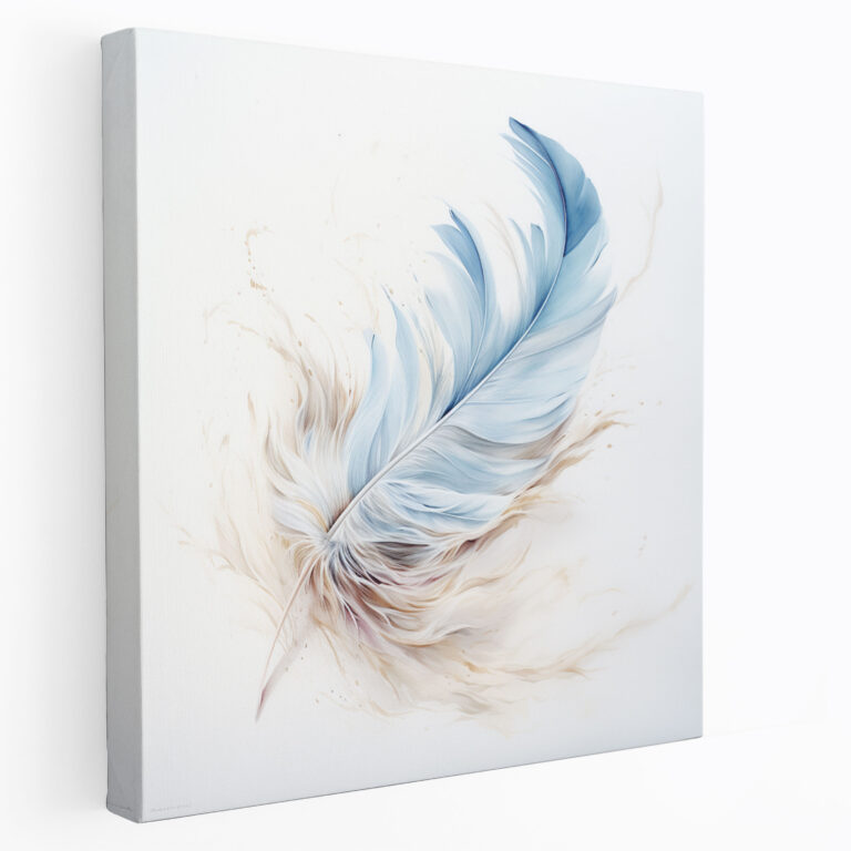 Feather Canvas Print - Artistic Watercolor Painting - Wall Art - Feather, Canvas, Home Decoration, Wall Art