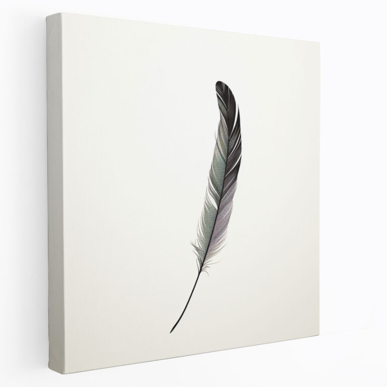 Minimalist Feather Wall Art - Feather, Wall Decoration, Canvas Wall Art, Canvas