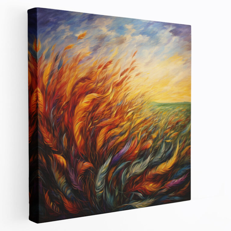 Feathers In The Wind Canvas Print - Feather, Energy, Canvas Print, Home Decoration