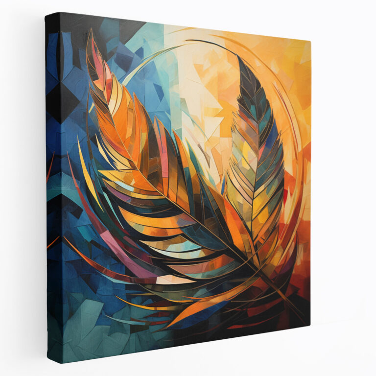 Geometric Feather Canvas Print - Feather, Versatility, Shapes, Creativity