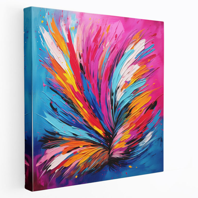 Bold Feathers Canvas Print - Feather, Multitude Of Colors, Bold, Canvas Wall Art