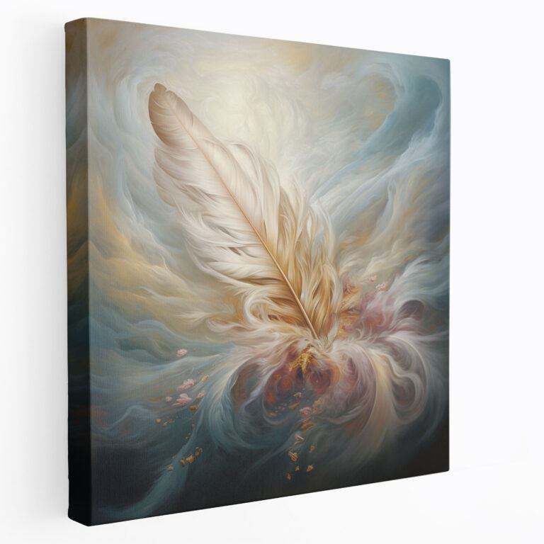 Dream Feather Wall Art - Feather, Painting, Feather, Canvas