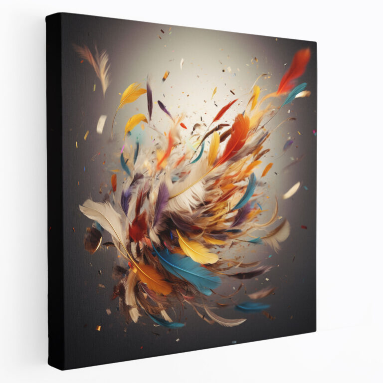 Feather Transformation Canvas Print - Feather, Feather, Home Decoration, Wall Decoration