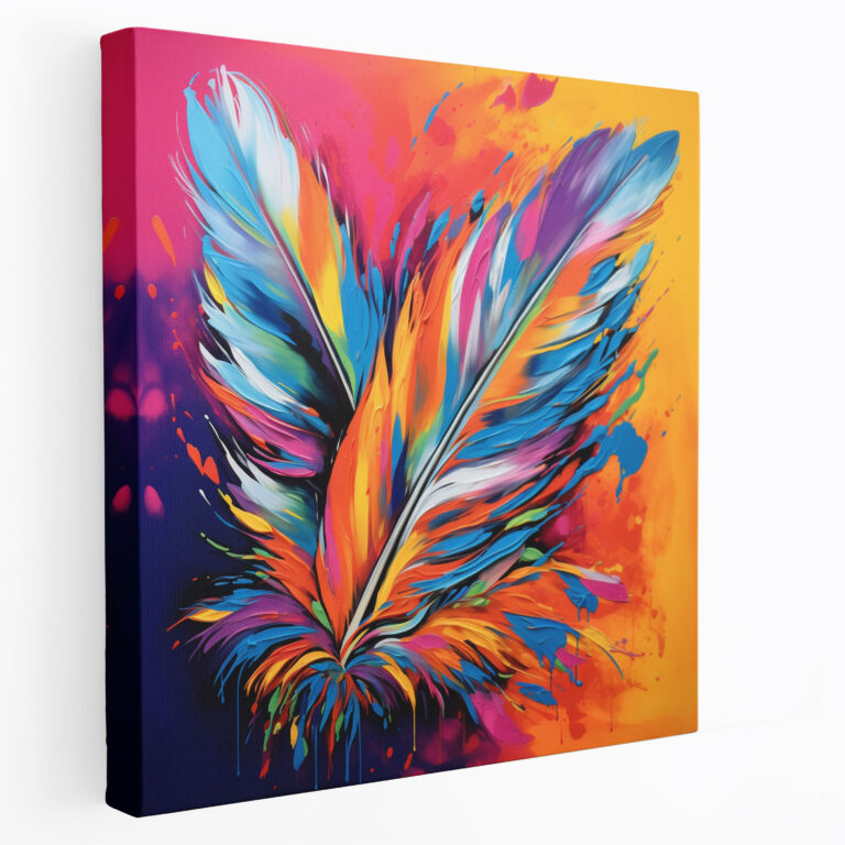 Bold Feather Wall Art - Feather, Wall Art, Bold Statement Piece, Energy And Vibrancy
