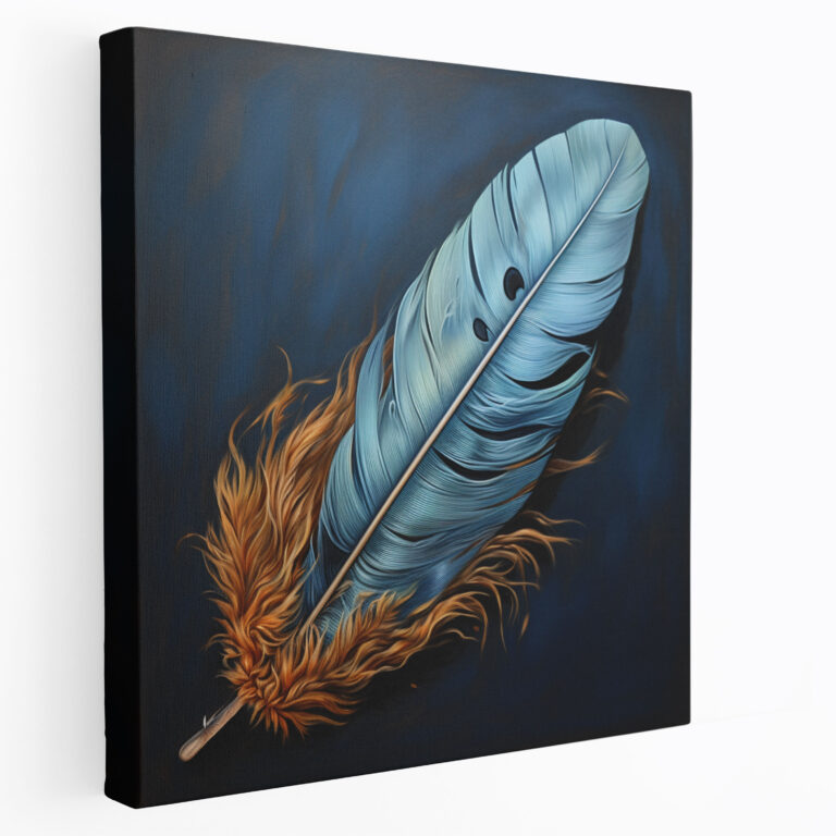 Feather Wall Art - Realistic Oil Painting Canvas Print - Feather, Feather, Wall Decoration, Canvas Print