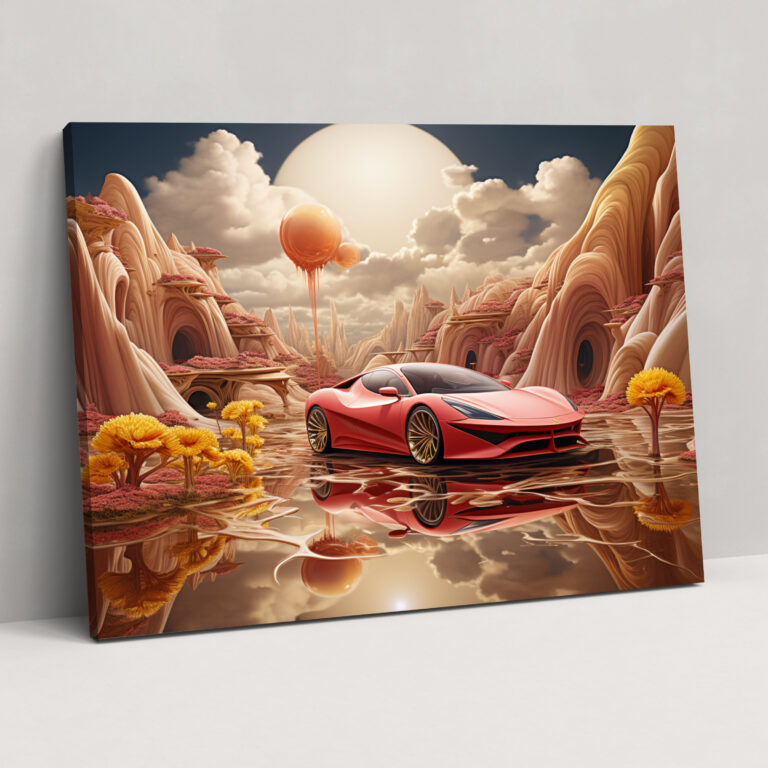 Ferrari Canvas Print - Surreal Dreamlike Wall Art - Ferrari, Ferrari, Wall Decoration, Canvas Print