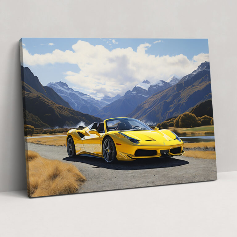 Ferrari Wall Art - Ferrari, Realistic Oil Painting, Ferrari, Wall Decoration
