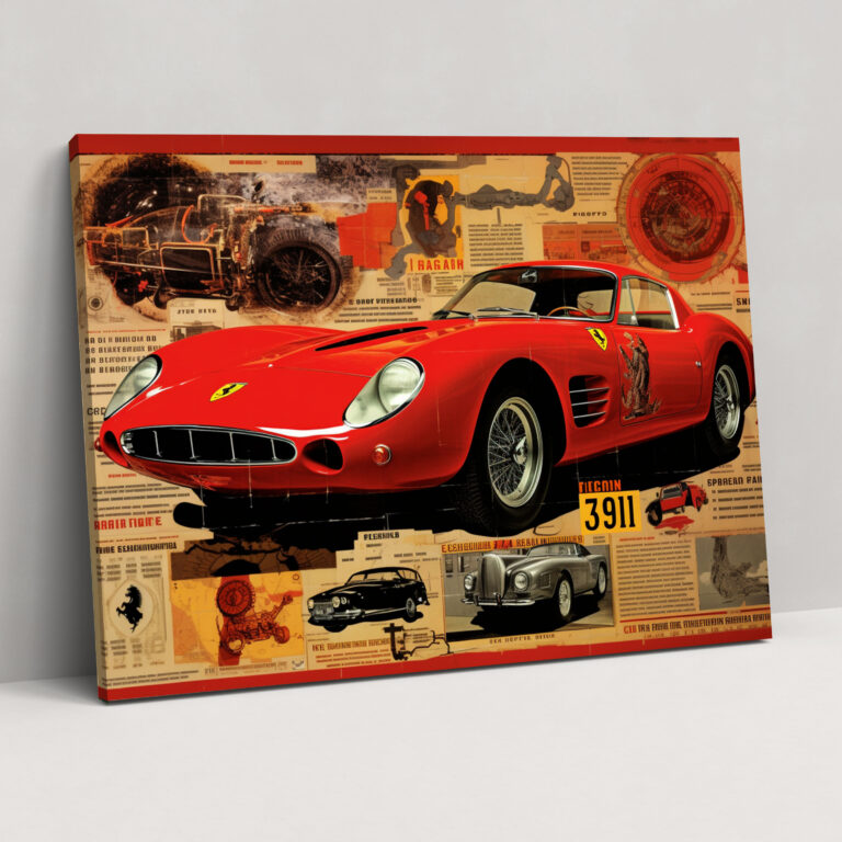 Ferrari Wall Decoration - Ferrari, Canvas Print, Nostalgia, Ferrari