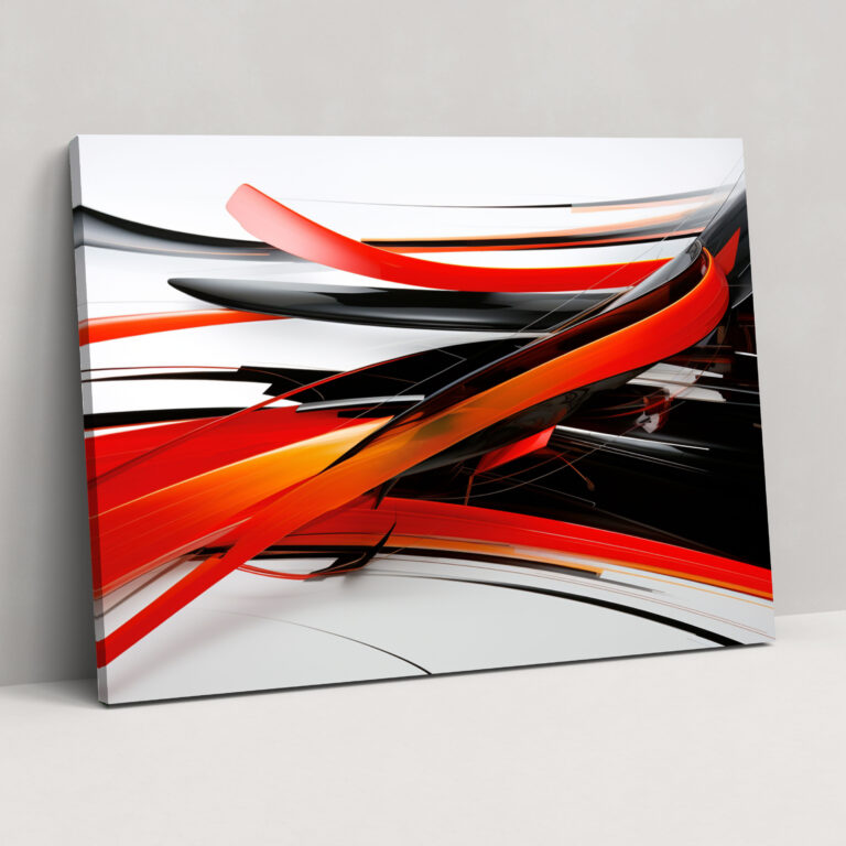 Ferrari Abstract Canvas Print - Ferrari, Abstract Art, Canvas Wall Art, Ferrari