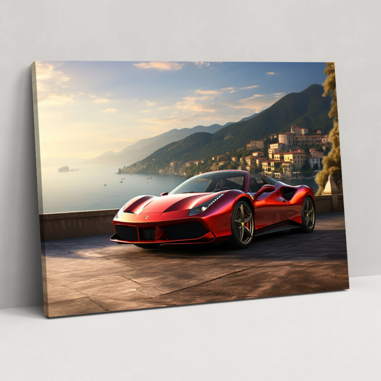 Ferrari Photorealistic Canvas Print - Ferrari, Wall Decoration, Canvas, Wall Art
