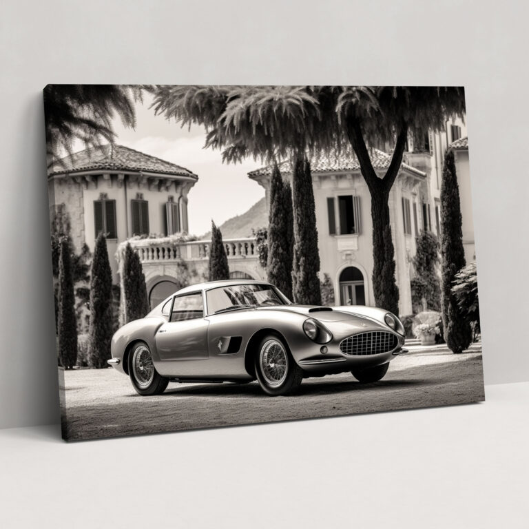 Ferrari Wall Art - Vintage Italian Style - Ferrari, Vintage Italian Style, Wall Art, Canvas Print