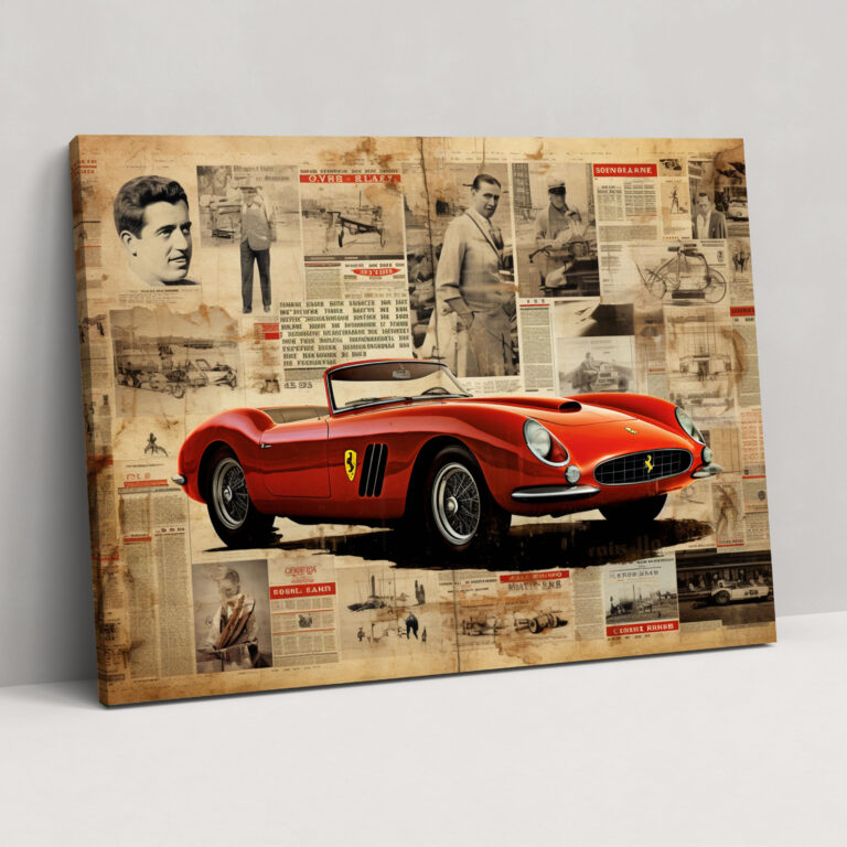 Ferrari Wall Art - Automotive History - Ferrari, Home Decoration, Ferrari, Automotive History