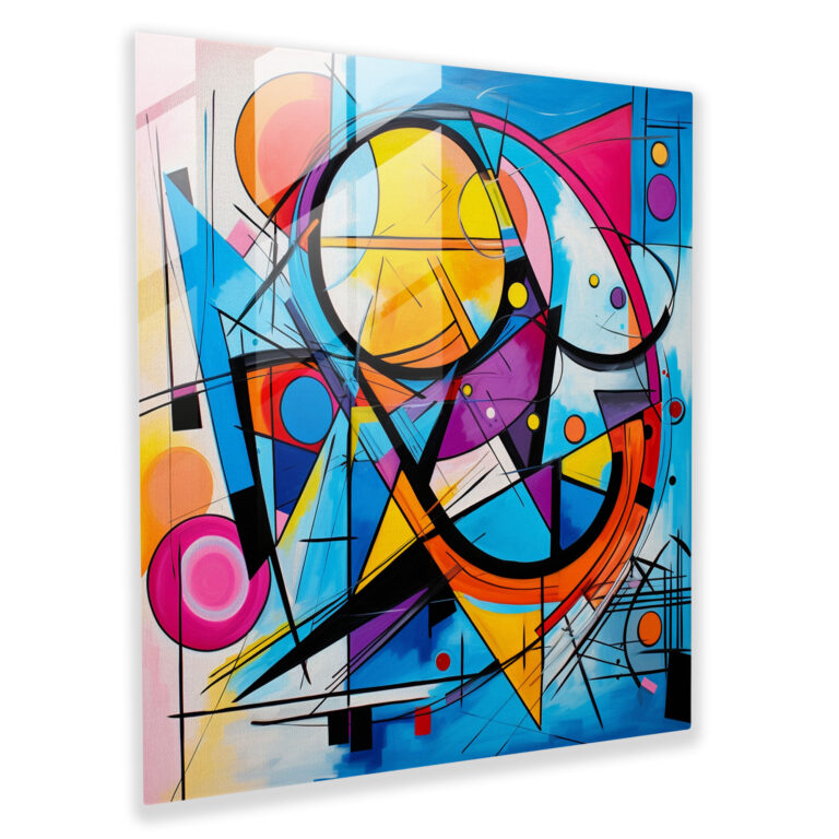 Funky Geometric Fusion Glass Print - Funky, Glass Wall Art, Glass Art, Funky