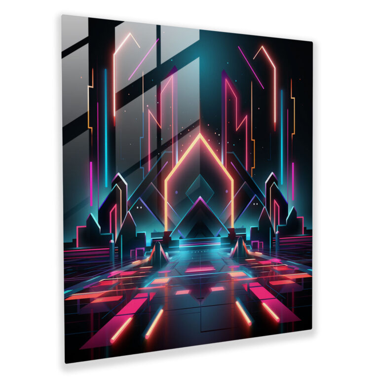 Funky Retro 80S Glass Print - Funky, Funky, Retro 80S Design, Glass Wall Art