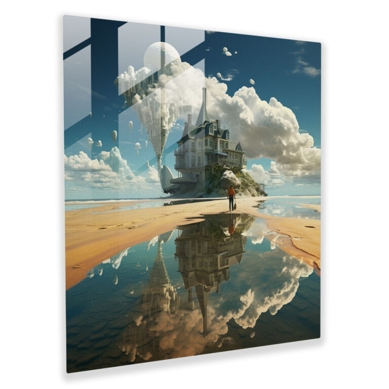 Funky Surreal Dream Glass Print - Funky, Glass Print, Home Decoration, Glass Wall Art