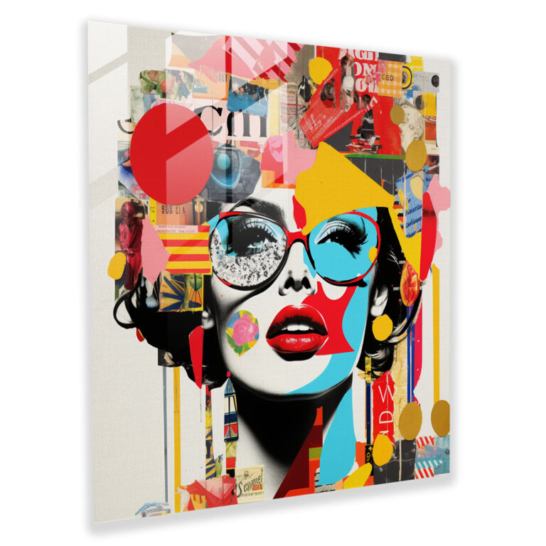 Funky Pop Art Glass Print - Funky, Glass Wall Art, Glass Art, Home Decoration