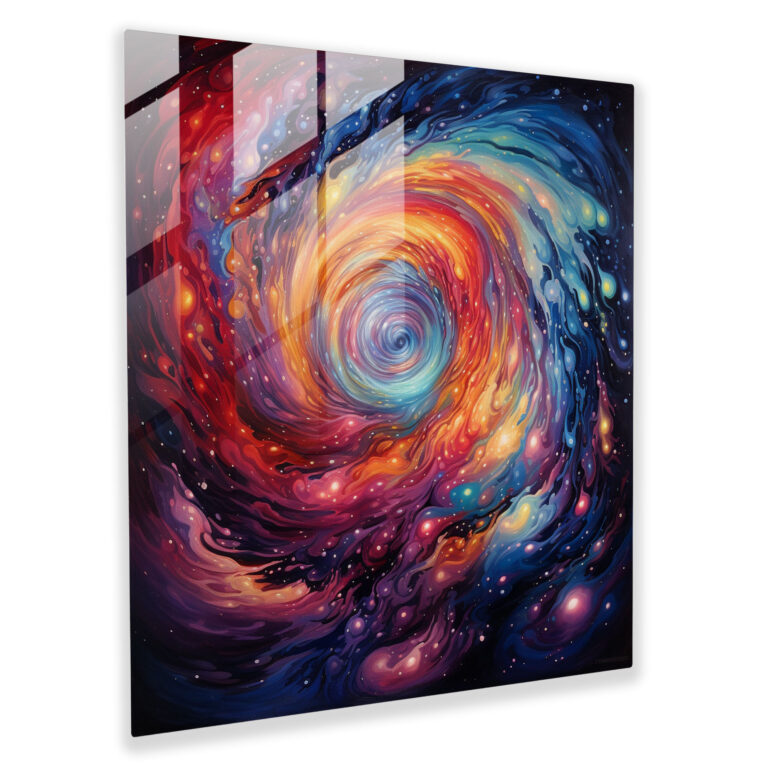 Funkygalaxy Glass Print - Funky, Home Decoration, Wall Decoration, Glass Art