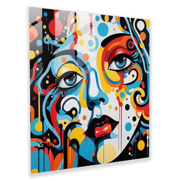 Funkyface Glass Print - Funky, Home Decoration, Funky, Glass Print