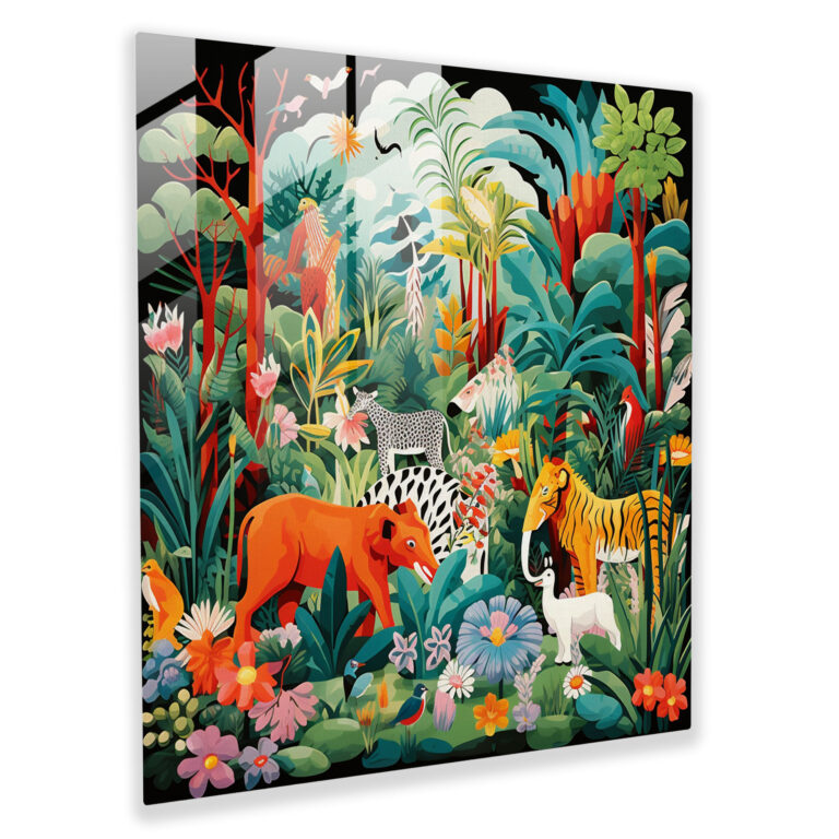 Jungle Safari Glass Print Wall Art - Funky, Glass Print, Jungle, Funky