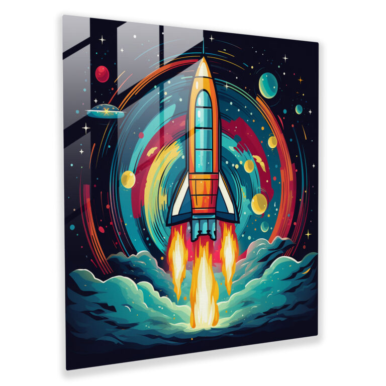 Cosmic Journey Glass Print Wall Art - Funky, Sleek Designs, Glass Wall Art, Home Decoration