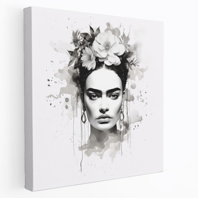 Frida Kahlo Minimalist Canvas Print - Frida Kahlo, Canvas, Wall Decoration, Sketch