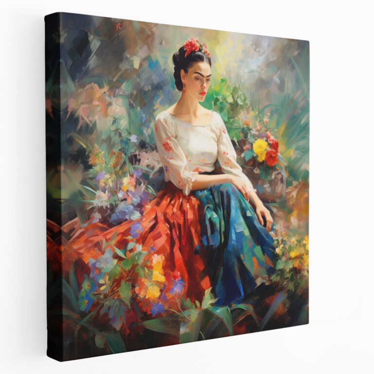 Frida Kahlo Impressionist Canvas Print - Frida Kahlo, Canvas, Brushstrokes, Emotion