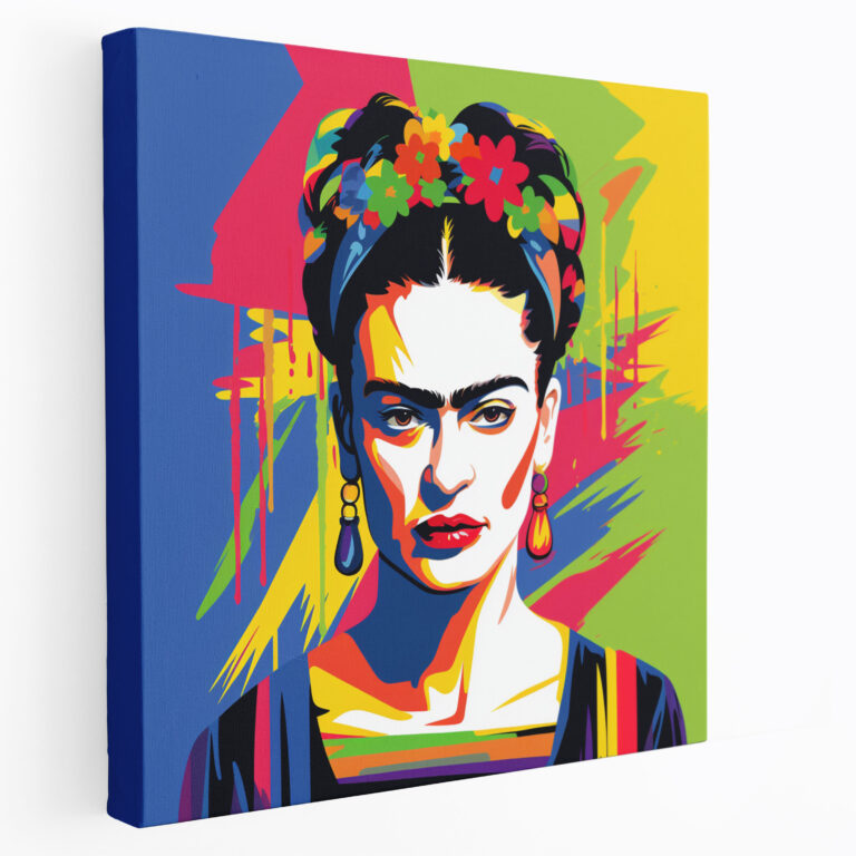 Frida Kahlo Canvas Wall Art - Frida Kahlo, Frida Kahlo, Vibrant Colors, Iconic Style