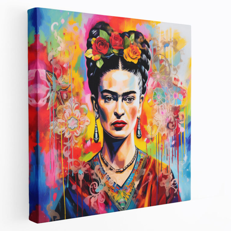Frida Kahlo Canvas Wall Art - Frida Kahlo, Frida Kahlo, Canvas Wall Art, Abstract Mixed Media Artwork