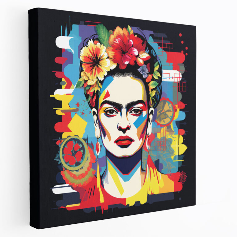 Frida Kahlo Canvas Print - Frida Kahlo, Digital Illustration, Rebellious Spirit, Bold