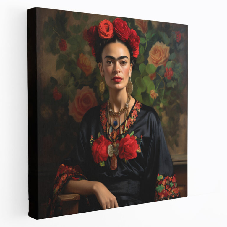 Frida Kahlo Canvas Print - Frida Kahlo, Intense Gaze, Canvas Wall Art, Frida Kahlo