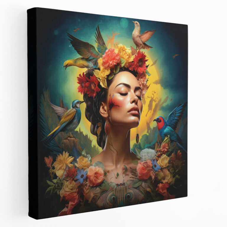Frida Kahlo Canvas Print - Frida Kahlo, Magical Realism, Wall Decoration, Surrealistic Dreamlike Artwork