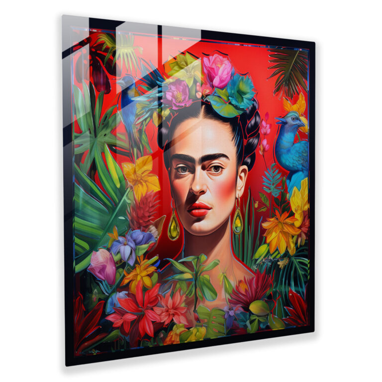 Frida Kahlo Glass Print - Frida Kahlo, Glass Print, Wall Decoration, Home Decoration