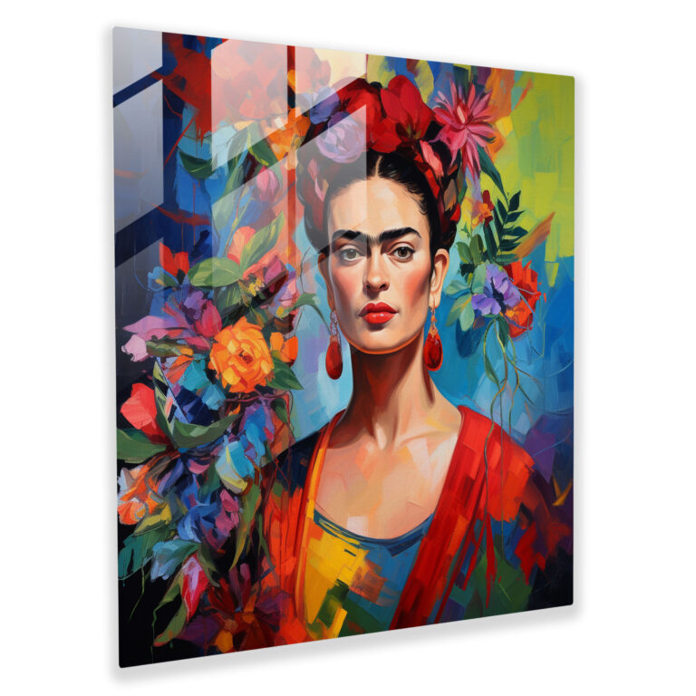 Frida Kahlo Glass Wall Art - Frida Kahlo, Glass Print, Bold, Vibrant