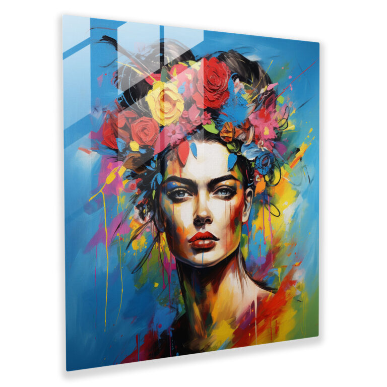 Identity Reflection Glass Print - Frida Kahlo, Home Decoration, Frida Kahlo, Self-Exploration
