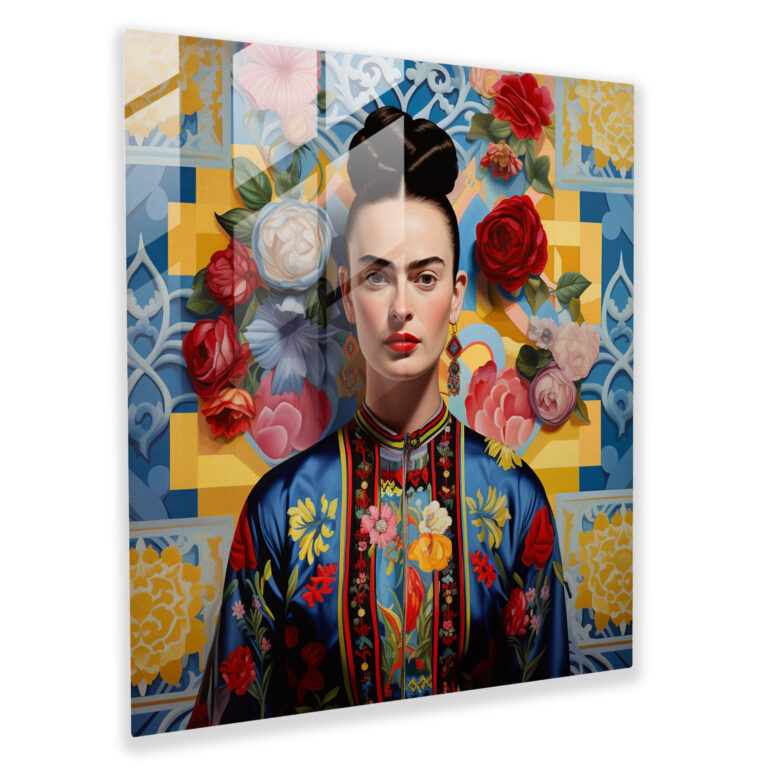 Kaleidoscope Dreams Glass Print - Frida Kahlo, Wall Decoration, Mesmerizing, Geometric Abstraction
