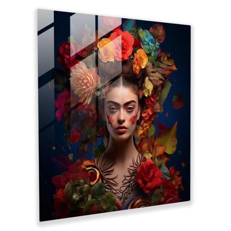 Frida Kahlo Glass Print - Frida Kahlo, Modern Art, Glass Wall Art, Home Decoration