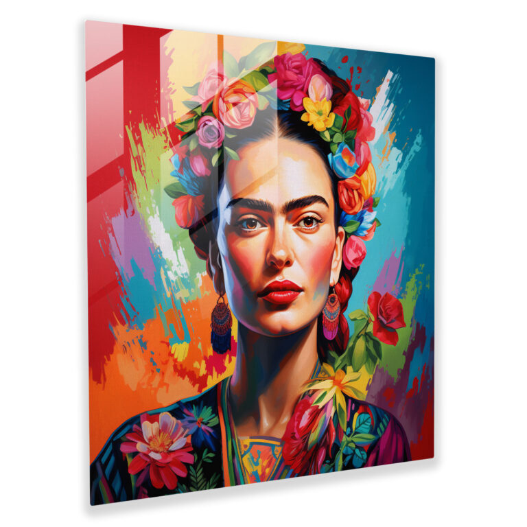 Frida Kahlo Glass Print - Frida Kahlo, Glass Art, Home Decoration, Frida Kahlo