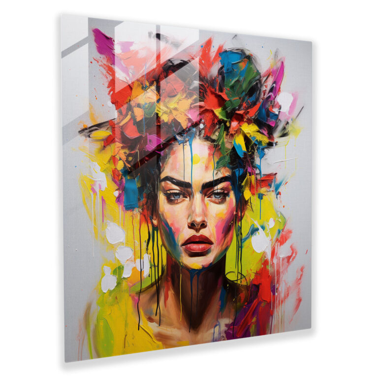 Frida Kahlo Glass Print - Frida Kahlo, Home Decoration, Glass Art, Wall Decoration
