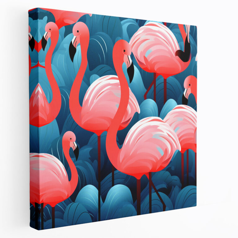 Flamingo Wall Art - Flamingo, Wall Art, Bold Colors, Canvas