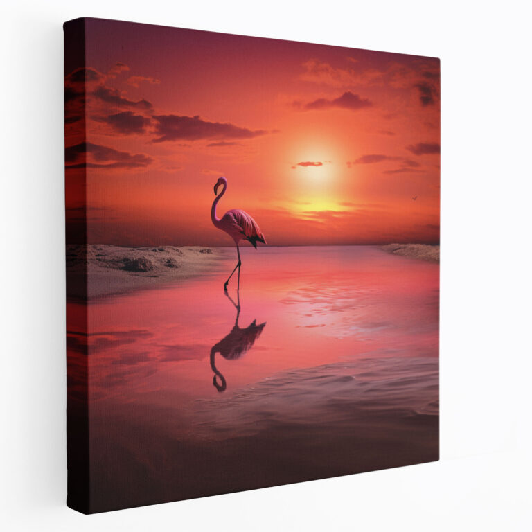 Flamingo Canvas Print - Flamingo, Canvas, Home Decoration, Wall Art