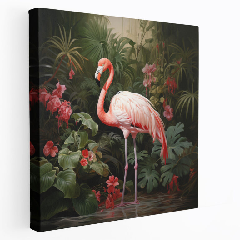 Flamingo Oil Painting Wall Decoration - Flamingo, Tranquility, Serenity, Home Decoration