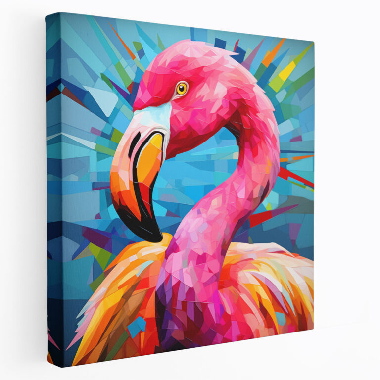 Pop Art Flamingo Canvas Print - Flamingo, Canvas Wall Art, Flamingo Wall Art, Flamingo Canvas Print