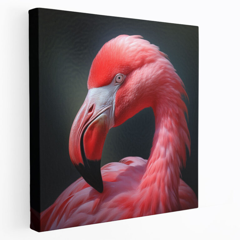 Photorealistic Flamingo Wall Art - Flamingo, Flamingo Wall Decoration, Flamingo Canvas Print, Home Decoration