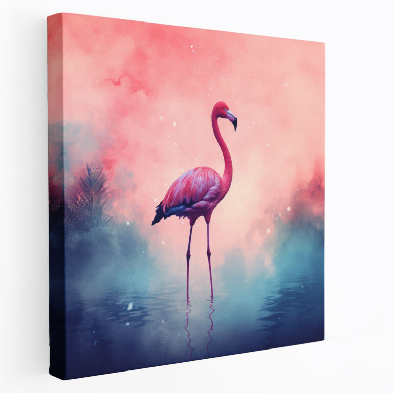 Flamingo Wall Art - Watercolor Silhouette - Flamingo, Wall Decoration, Home Decoration, Flamingo Wall Art